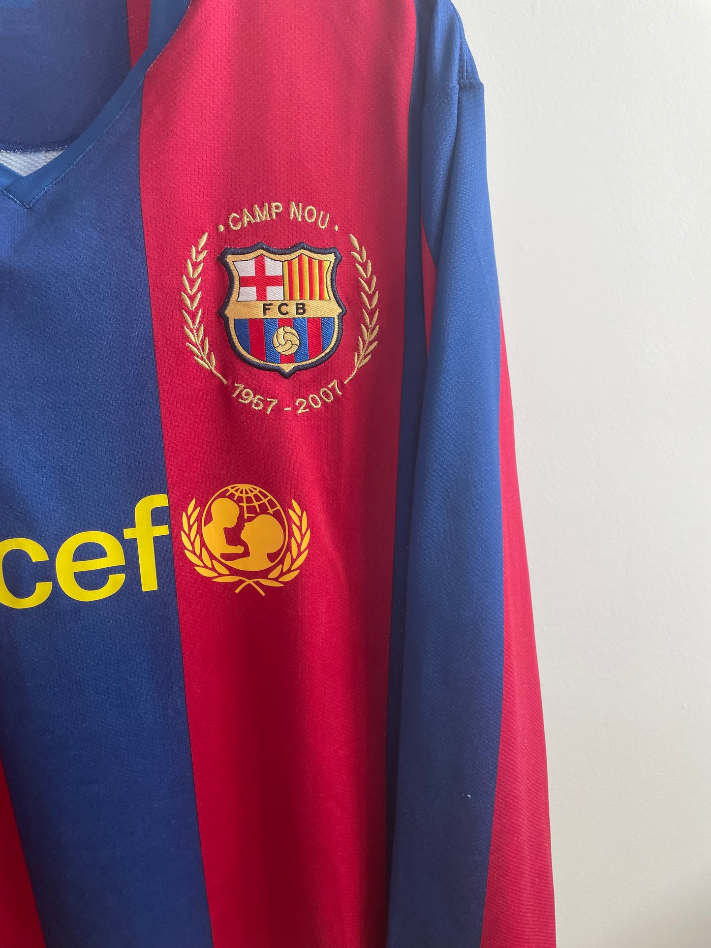 Barcelona 2007/08 Ronaldinho L/S 8/10 - M